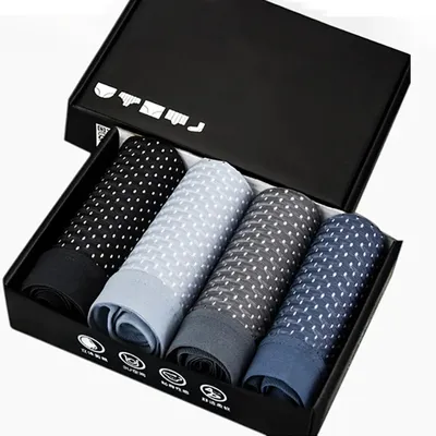 Männer Höschen Männer Unterwäsche Boxershorts Männer Boxer Männer Ropa Interior Hombre Calzoncillos Atmungsaktive Hombre Bambus Loch Große Größe Image