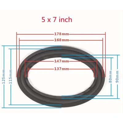 Lautsprecher Gummi kante für Car-Audio-Ersatzteile 6*9 Zoll ovaler Lautsprecher Klapp ring 5*7 Zoll Image