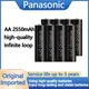 100% panasonic eneloop original batterie pro aa 2550mah 1 2 v ni-mh kamera taschenlampe spielzeug