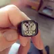 MANGOSKY Russland Signet Ring Titan Edelstahl ring Band Biker herren ring für männer