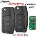 Jingyuqin 315/433MHz Flip Remote Schlüssel 4D60 4D63 Chip Für Ford Eco Sport 2013 - 2017 Fokus MK 2