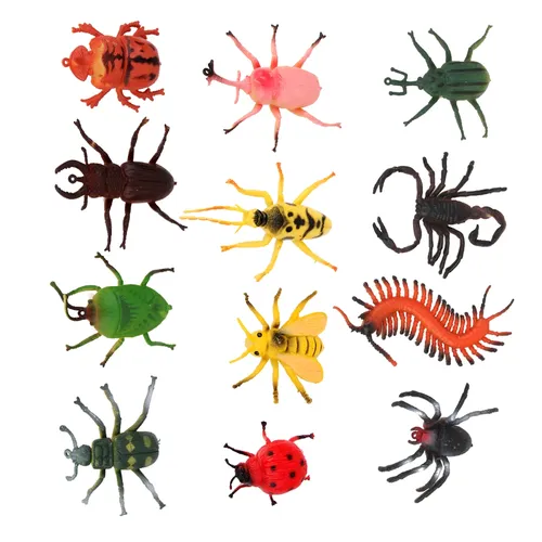 12 kunststoff Bugs Insekt Skorpion Centipede Modell Tiere Kinder Streich Witz Spielzeug