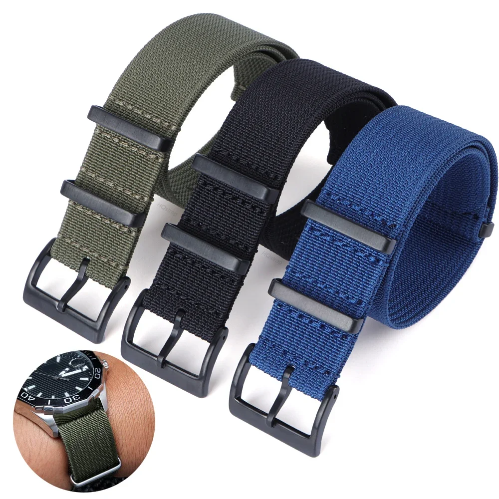Neue Gürtel 18mm 20mm 22mm Nylon Uhr Band Universal Armband Stoff Armband für Rolex Uhr Strap zubehör Image