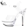Mädchen Schuh für Party Club Plattformen Klare Super High Heels Sandalen 12 cm 13 cm 15 CM Stiletto Sexy Pole Dance Stripper Frauen Schuhe