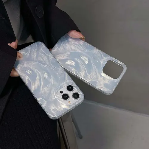 Glitzer Laser Handy hülle für iPhone 11 12 13 14 15 Pro Max kreative Silber verträumte Schale stoß