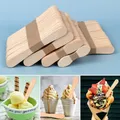 50/100Pcs Holz Ice Cream Sticks Natürliche Holz Eis Dessert Scoop Löffel Hausgemachte Popsicle