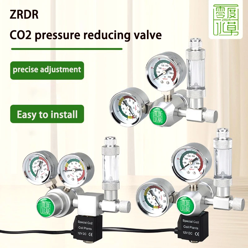 AC100-240V Aquarium CO2 Regler Magnetventil Blasenmessgerät CO2 Reaktionssteuerung Aquarium CO2 Druckminderventil ﻿ Image