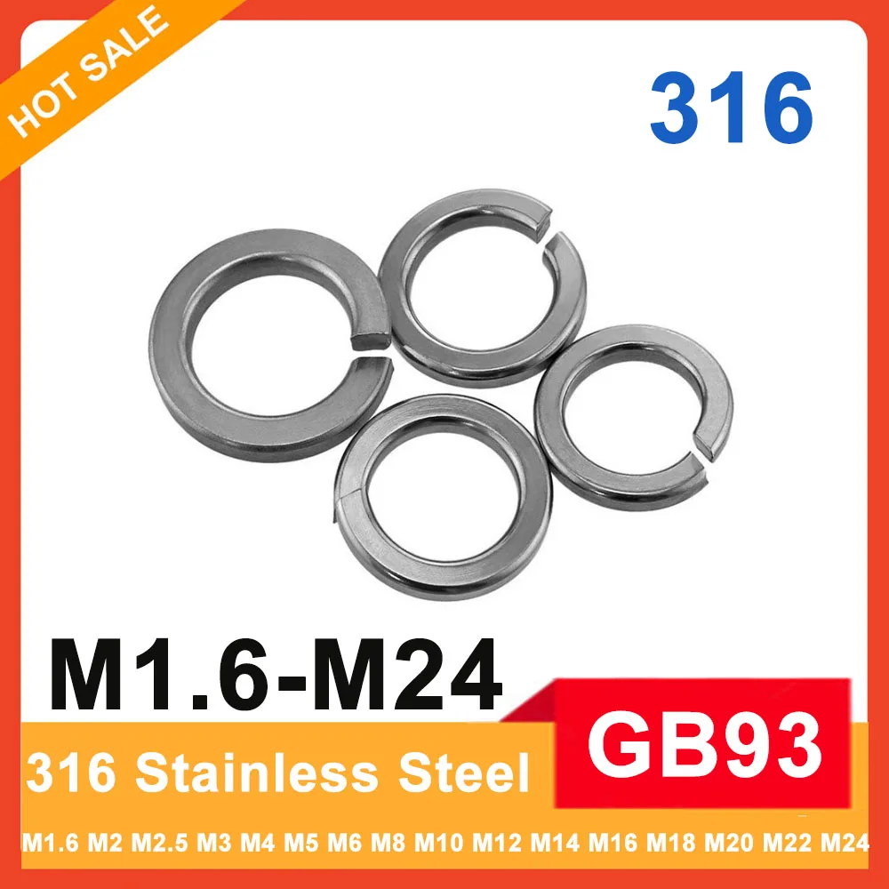 M4-6 m8 m10 m12 m14 m16 m18 m20 m22 m24 m27 m30 m33 m36 m39 gb93 a4 Edelstahl Split Spring Lock Unter leg scheibe elastische Dichtung Image