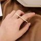 Einfache Lange Streifen Form Ring Wilde Übertrieben Ring Frauen Mädchen Finger Ring Trendy Mode