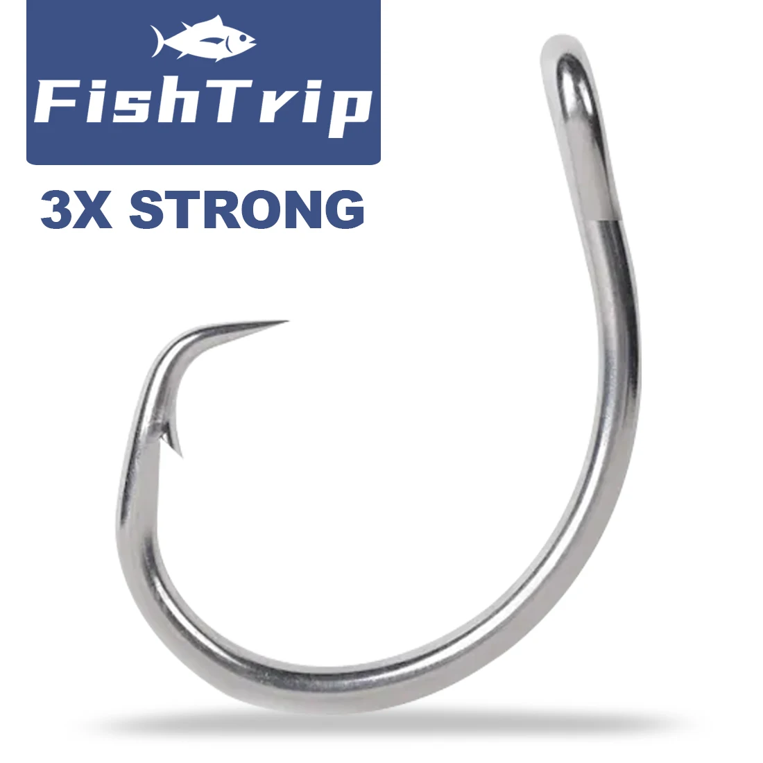 Fishtrip Circle Hook Riese 6/0 ~ 20/0, Edelstahl Salzwasser haken für große weiße Haie & Riesen tiger Makos und Hammerkopf