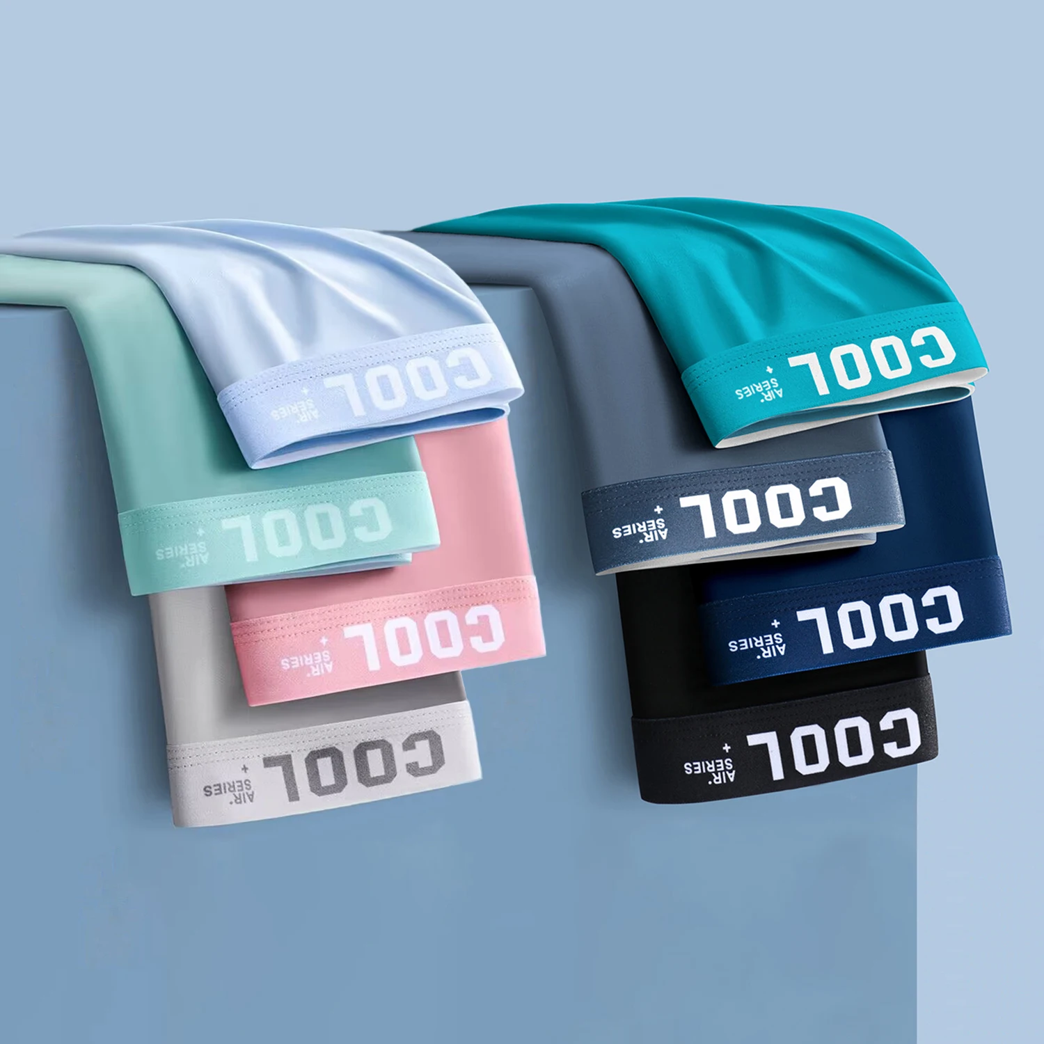 1Pcs Boxer Shorts männer Unterwäsche Eis Seide Unterhose Sexy Höschen 3A Antibakterielle Atmungsaktive Elastische Dessous Plus Größe L-6XL Image