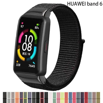 Nylon Armband für Huawei Band 6 Riemen 6 Pro Correa Smartwatch Zubehör Ersatz gürtel atmungsaktiv Image