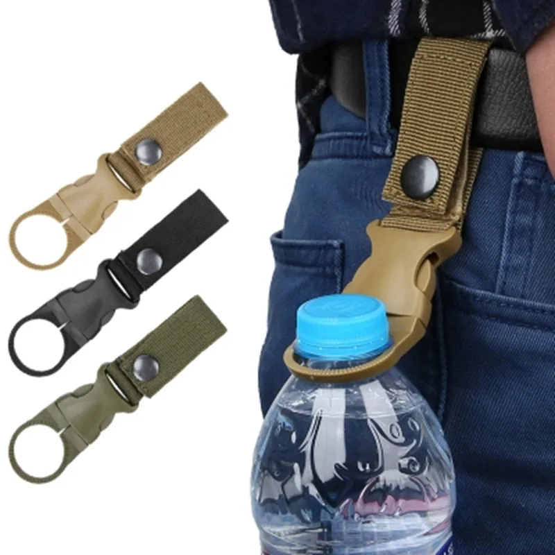 Quickdraw Karabiner Outdoor Wanderung Wasserflasche Schnallenhalter Werkzeug Molle Befestigen Gurtband Rucksack Aufhänger Haken Camp Clip Hängeschließe Image