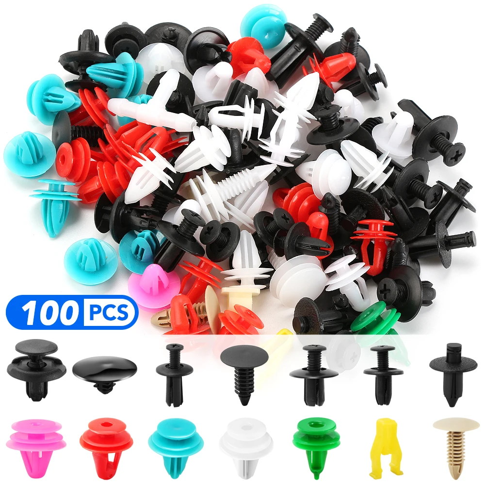 100 Stück gemischte Clips für Peugeot 206 207 208 301 307 308 407 408 508 607 2008 3008 4008 5008 RCZ Image