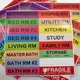 80 Stück Haushalts bewegungs etikett 16 bewegliche Etiketten etiketten aufkleber von Karton