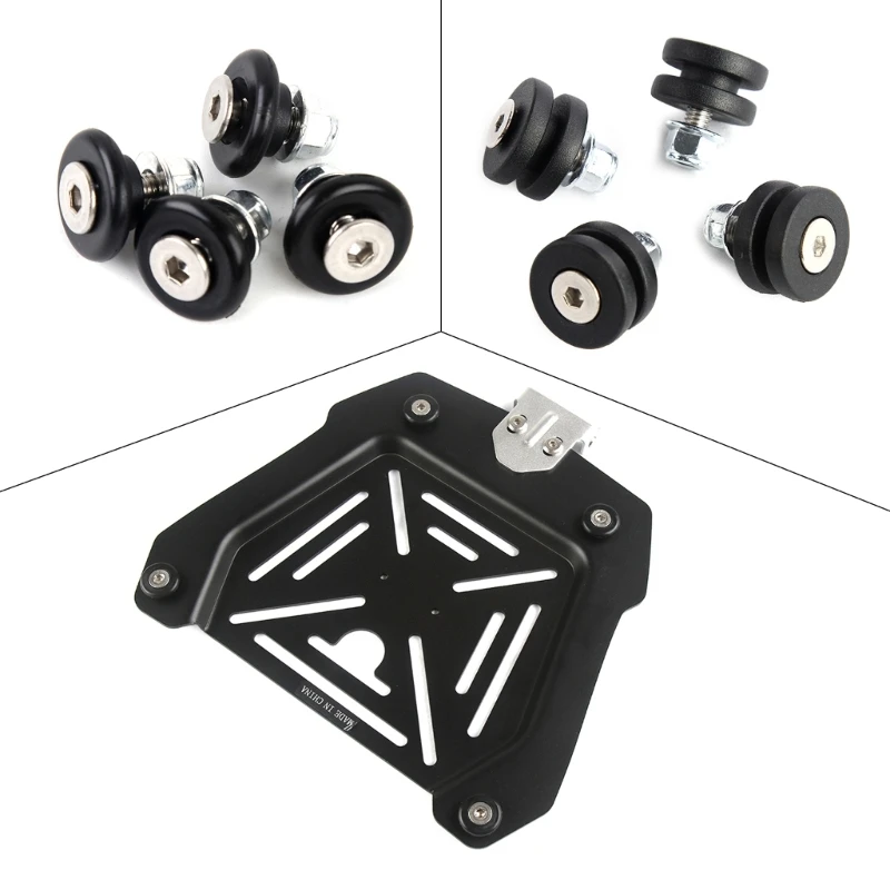 4 Stück Universal Motorrad Heck koffer Heck Top Box Helme Kofferraum halterung Grundplatte Buchse Pad Schnalle Abstand halter schnelle Befestigung Image