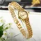 Frauen Armband Uhr Mujer Relojes goldene kleine Zifferblatt Quarz Freizeit beliebte Armbanduhr