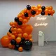 1 Satz orange schwarz Ballon Bogen Girlande Kit Halloween Latex Ballon Dekoration Party Geburtstag