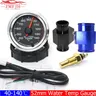 7-Farben-LED 2"" 52mm Wassertemperaturanzeige mit Sensor 1/8 NPT 40-140 Celsius Wasseranzeige + Wassertemperatur-Verbindungsrohrsensor 26-40mm