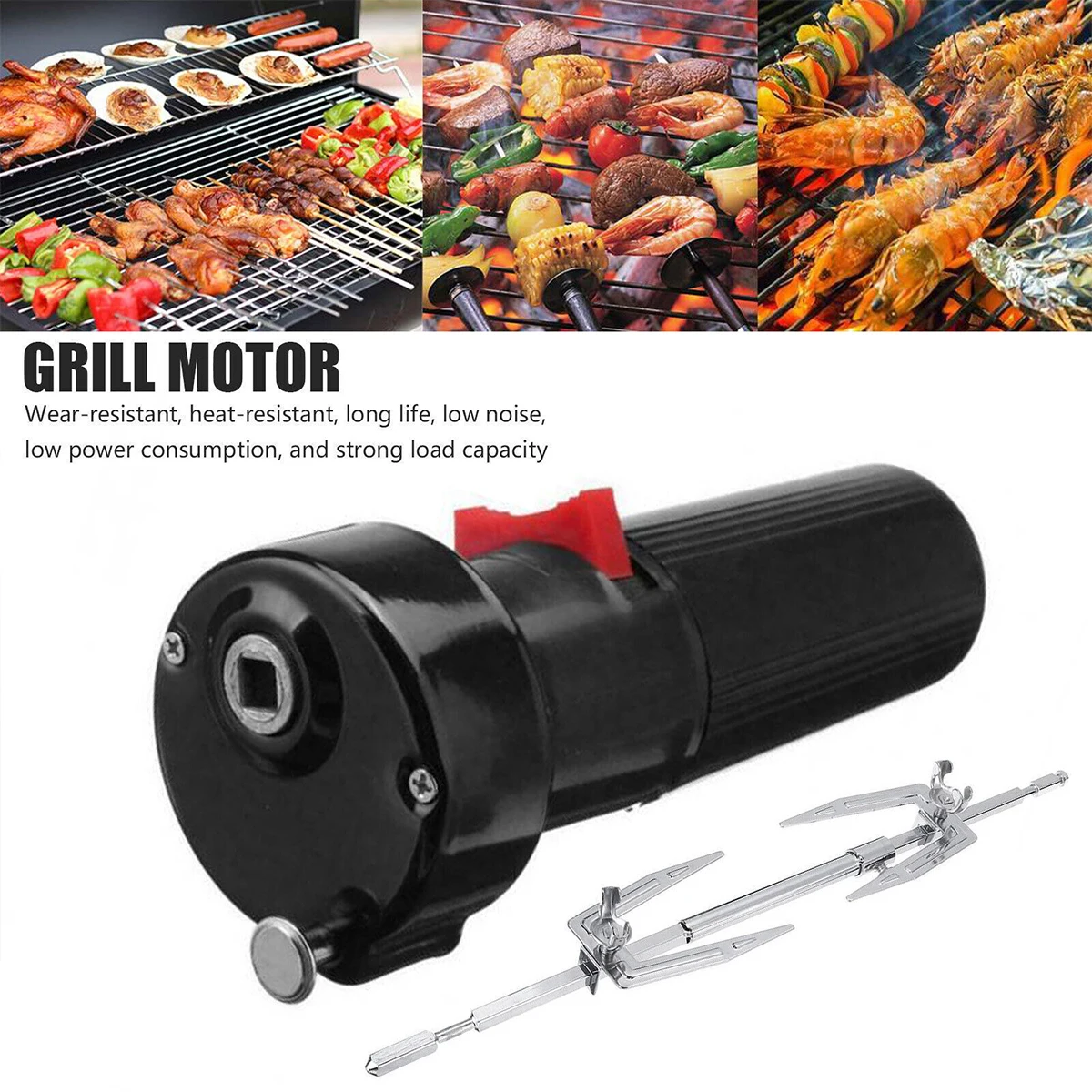 Grill Rotator Motor oder Dreh gabel Set elektrische Grill Rotis serie Grills tange 1,5 V d Größe Grill Rotis serie Rotator Motor langlebig Image