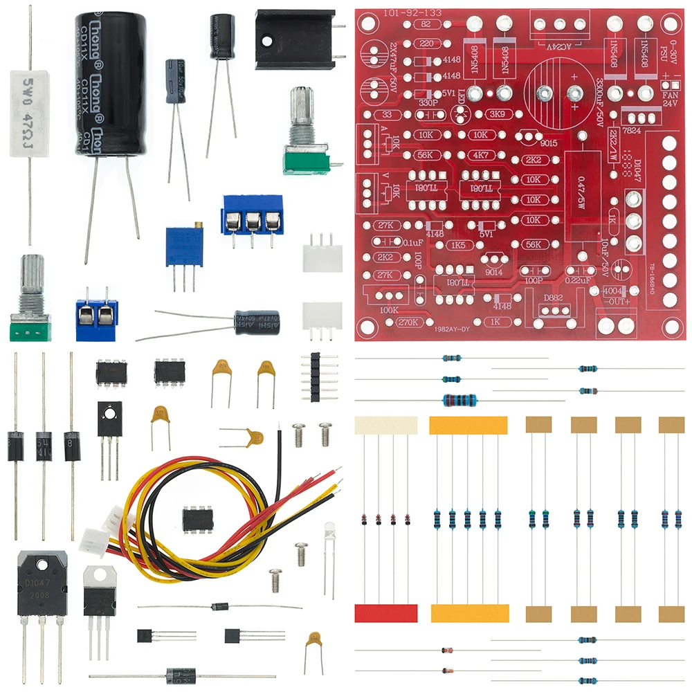 0-30V 2mA-3A DC geregeltes Netzteil DIY Kit Kontinuierlich einstellbarer Strombegrenzungsschutz Spannungsregler-Set Image