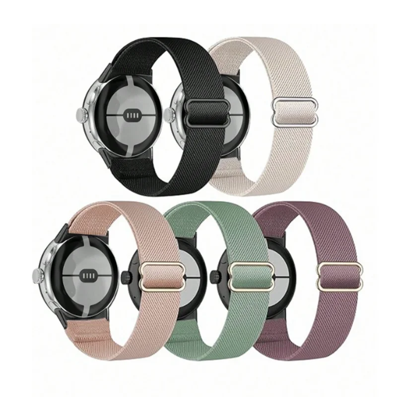 Elastisches Armband für Google Pixel Watch 2, Uhrenzubehör, verstellbare Nylon-Armbänder, Armband für Google Pixel Watch 1/2 Image