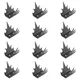 Metall Eindringling Abschreckung Zaun Wand Spikes 12 pc Sicherheits zaun Spikes 19*8*7cm schwarz