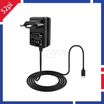 52Pi Raspberry Pi5 5V 5A Netzteil Adapter AC/DC 27W USB C Mangement 5FT Kabel EU/US/UK Stecker Image