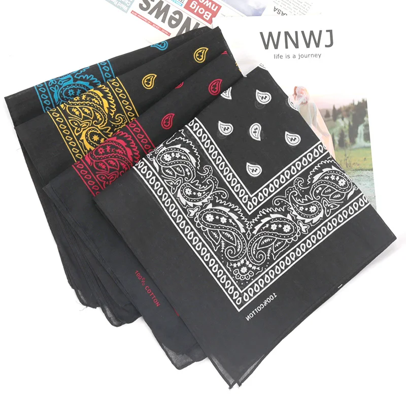 Neue Baumwolle Cashew Blumen Hip Hop Gedruckt Bandana Männer Hijabs für Frauen Stirnbänder Band Handgelenk Wraps Schals Haar Zubehör Geschenk