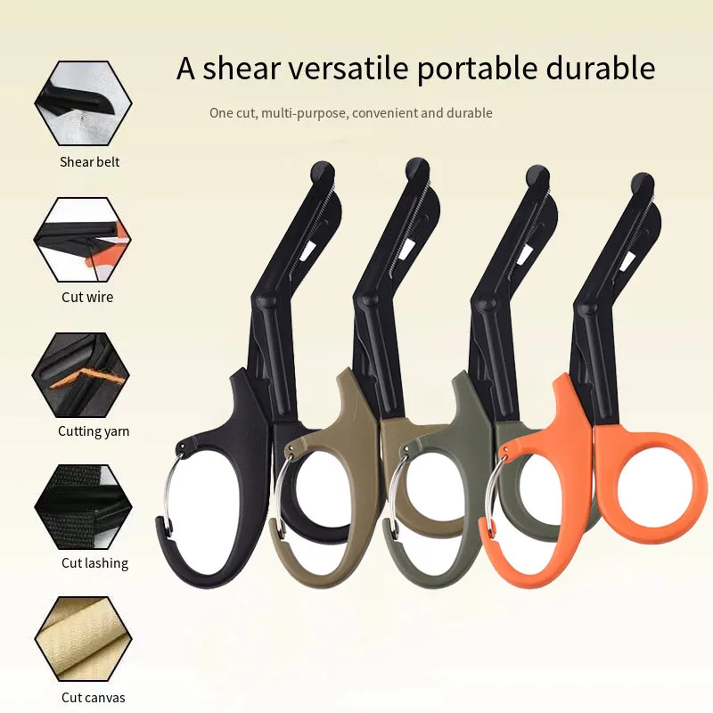 Zuhause im Freien überleben Sanitäter medizinische Rettung Schere Trauma Gaze ifak emt Notfall Erste Hilfe Scher Krankens ch wester Utility Schere edc Image