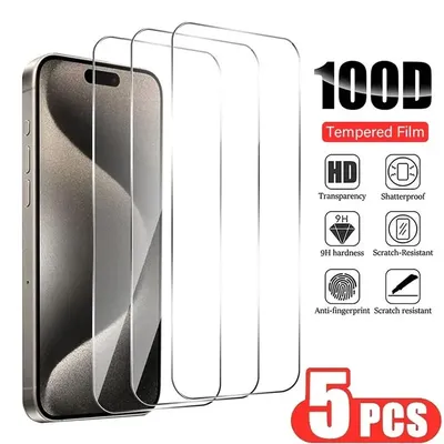 3–5 Stück Displayschutzfolie aus gehärtetem Glas für iPhone 14 13 11 15 Pro Max 12 Mini I Phone XS XR X 8 7 Plus I15 Displayschutzfolie