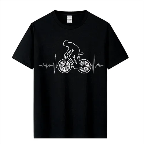 Mountainbike MTB T Hemd Marke Kleidung Fahrräder Logo hemd Mountainbike Herzschlag Lustige Fahrrad