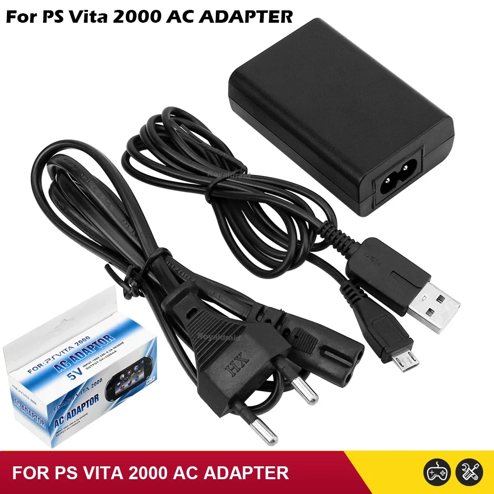 USB-Datenladekabel für PS Vita PSV 2000, PlayStation Psvita 2000 PS Vita PSV, Heim-Ladegerät, Netzteil, EU-US-Stecker Image