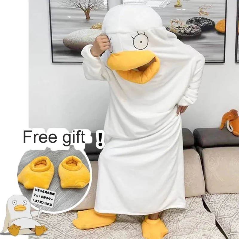 Cartoon Pyjamas Lustige Gintama Elizabeth Cosplay Frauen Männer Schlaf Decke Nachthemd Anime Schlafsack und Schuhe Plus Größe Kostüm