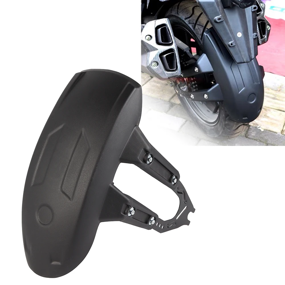 Spritz schutz Universal Motorrad Hinterrad Kotflügel Kotflügel Abdeckung schwarz mit Halterung Motorrad Zubehör Image