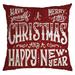 AnuirheiH Christmas Peach skin velvet Throw Pillow Covers 18 x 18 Inches Xmas Cushion Cover Case Decorations Winter Holiday Party Pillow Customized Zipper Pillowcase Decor for Sofa Bed