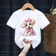 Neue Mädchen T-Shirt niedlichen Hund maltesischen Tier druck Kinder T-Shirt Mode kawaii Mädchen