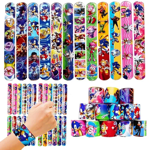 Pokemon Sonic Slap Armbänder Figur Anime Armband Kinder tasche Slap Band Puzzle Spielzeug für Jungen