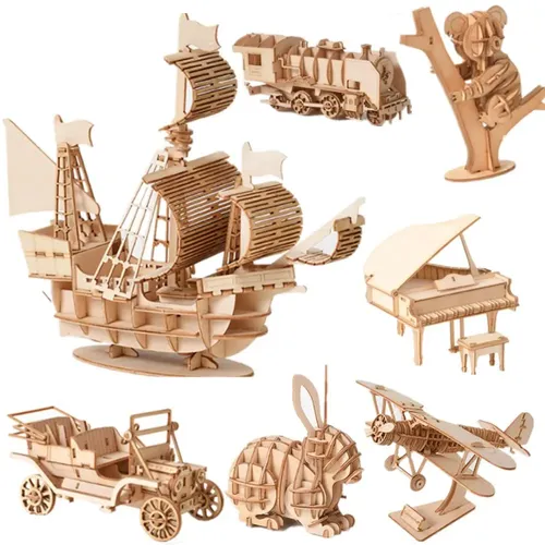 3D Holz Insekten Puzzle Tier Skelett Montage Modell Puzzle DIY Holz Handwerk 3D Puzzle Stiel