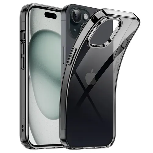 In durchsichtigem weichem silikon iPhone 15 in ner durchsichtigen schale iPhone 14 Pro Max Plus