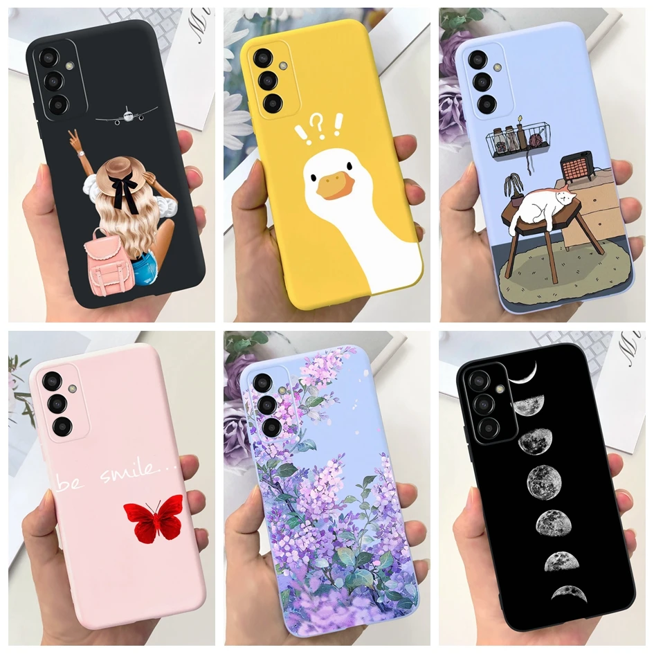 Für Samsung Galaxy M13 Hülle SM-M135F Cover New Fashion Flower stoßfeste Silikon-weiche Hüllen auf Samsung M23 M33 M53 5G Protector Image