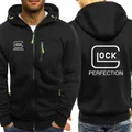 Glock Perfektion Shooting gedruckt neue Herren Hoodies Sweatshirts Freizeit Cardigan Kapuze Pullover