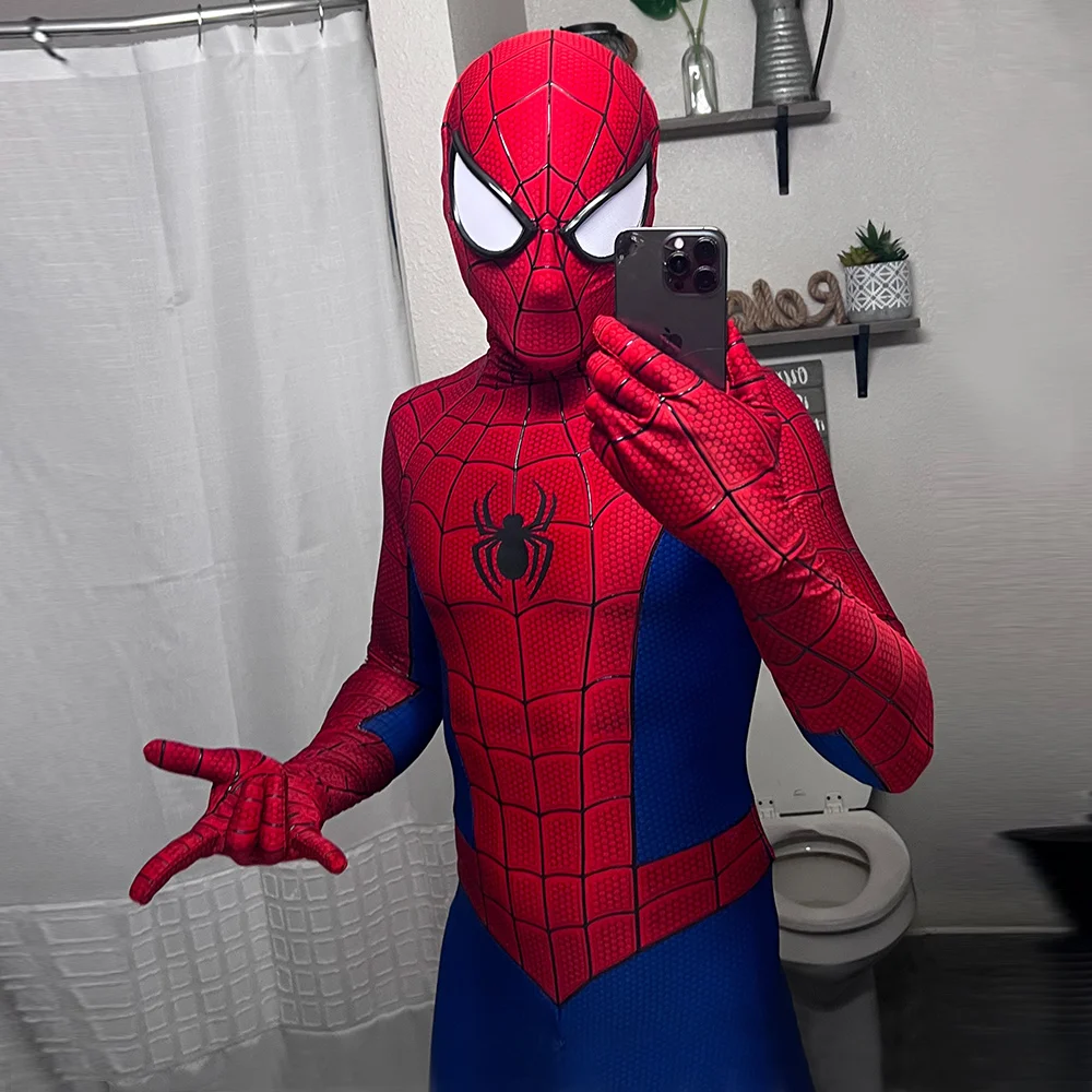 NEU Peter Parker Spiderman Kostüm Cosplay Superheld 3D Gedruckt Spandex Cosplay Halloween Kostüm Spinne Bodys Erwachsene Kinder Image