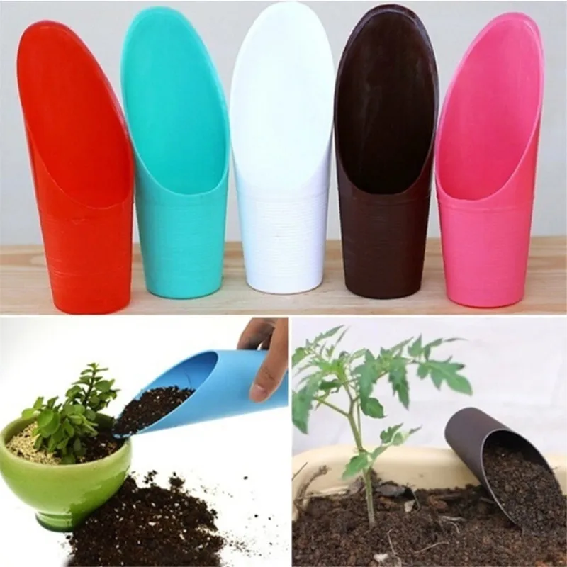 1pc neue Boden Kunststoff Spaten Schaufel Tasse saftig DIY Bonsai Pflanze Helfer Garten gerät Image