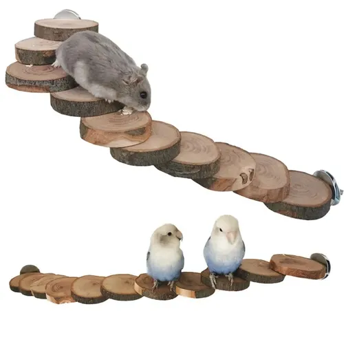 Hamster Holz Leiter Spielzeug für Käfig 6/10 Schritte Holz Kletter blöcke Kau spielzeug für Schwein