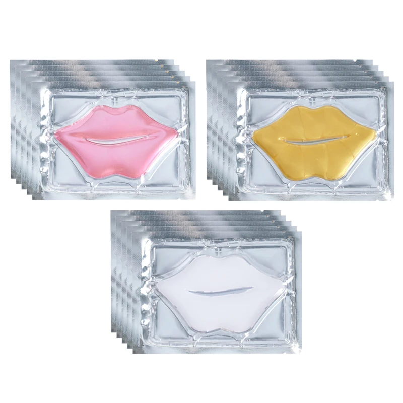 5 stücke Kristall Kollagen Lippen Maske Lippen Praller Rosa Lip Patches Feuchtigkeit Pflegende Essenz Koreanische Kosmetik Hautpflege für Schönheit