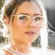 Transparent Platz Brille Rahmen Für frauen Mode Weiß Luxus Brillen Frames Weibliche Optische