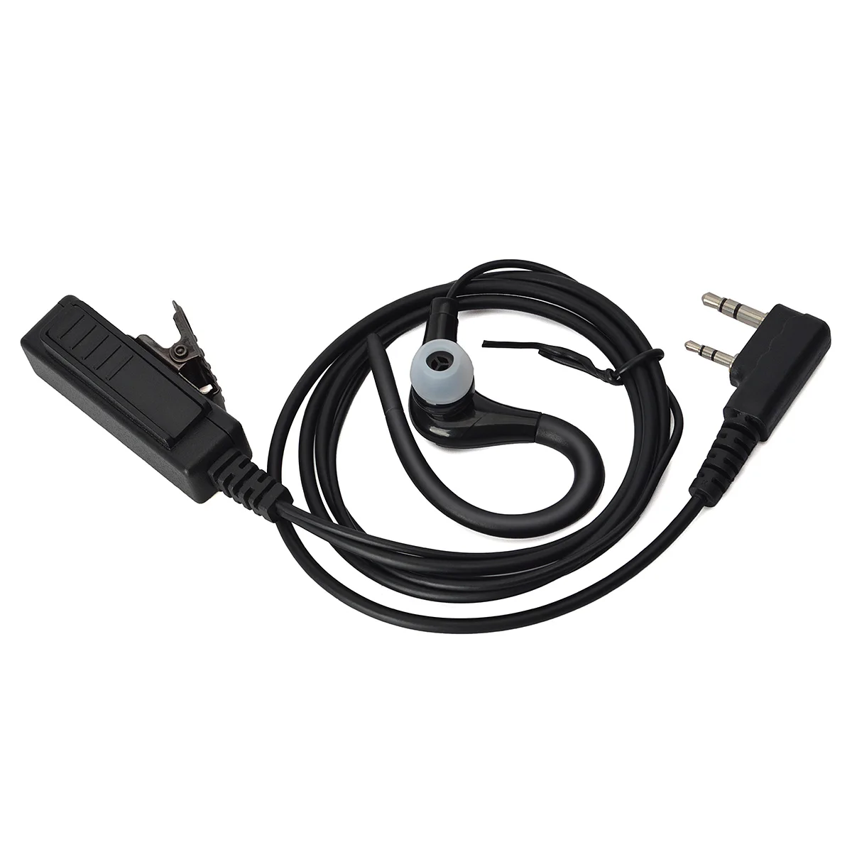 G-förmiges Walkie-Talkie, weicher Ohrhörer, In-Ear-Ohrhörer mit Mikrofon, PTT für BaoFeng UV-5R BF-888s Kenwood Retevis 2-poliges 2-Wege-Radio Image