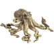 Miniatur Octopus Figur Retro Octopus Ornament Bronze Sammlerstücke Statuen Messing Octopus Figur