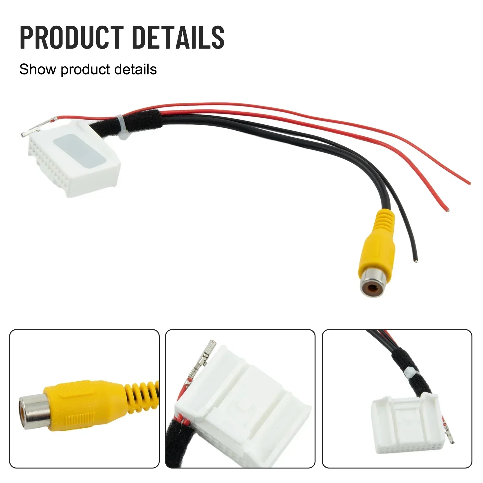 24pin Auto Reverse Rückansicht Parkplatz Backup Kamera Video Adapter Kabel Stecker Für Toyota Für RAV4 Für Carola Für Highlander Image